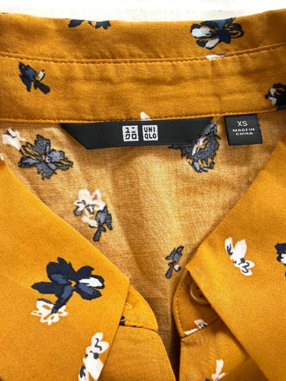 Uniqlo Floral Button Front Shirt Dress - Picture 5 of 8